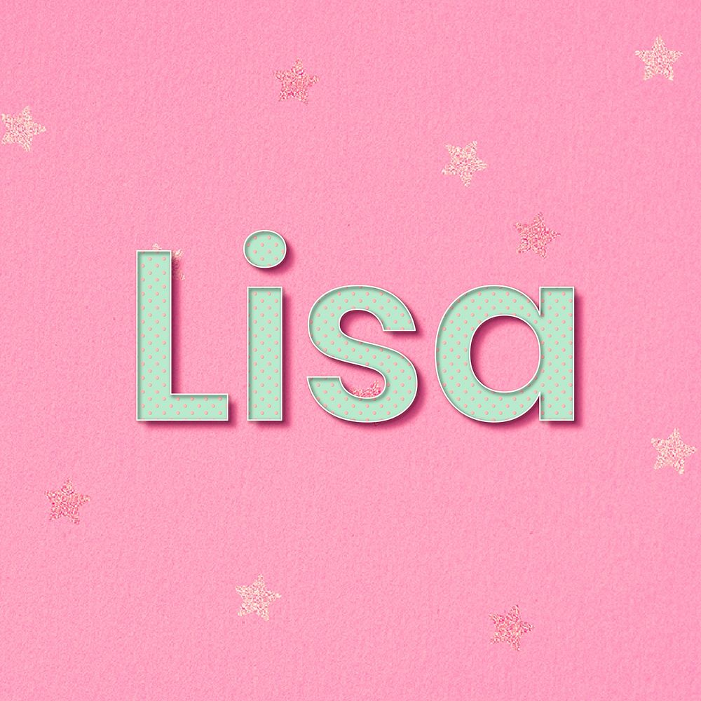 Lisa polka dot typography word