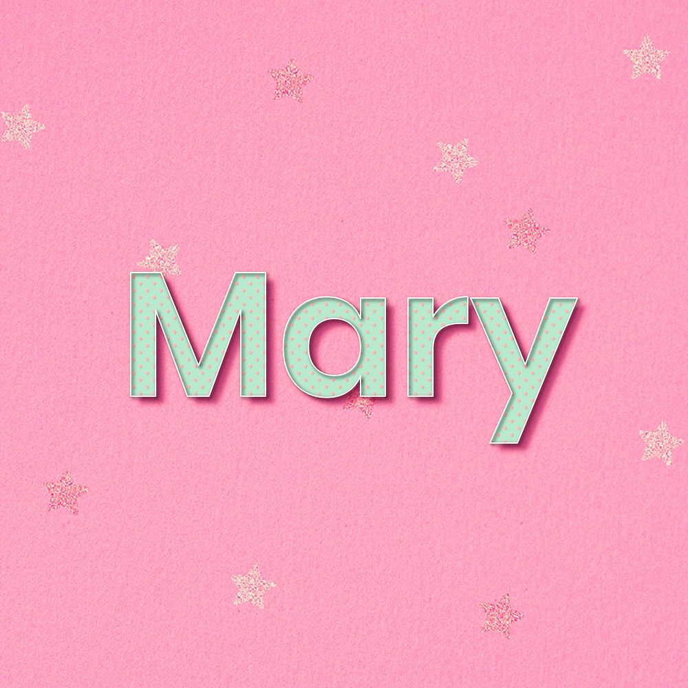 Mary polka dot typography word