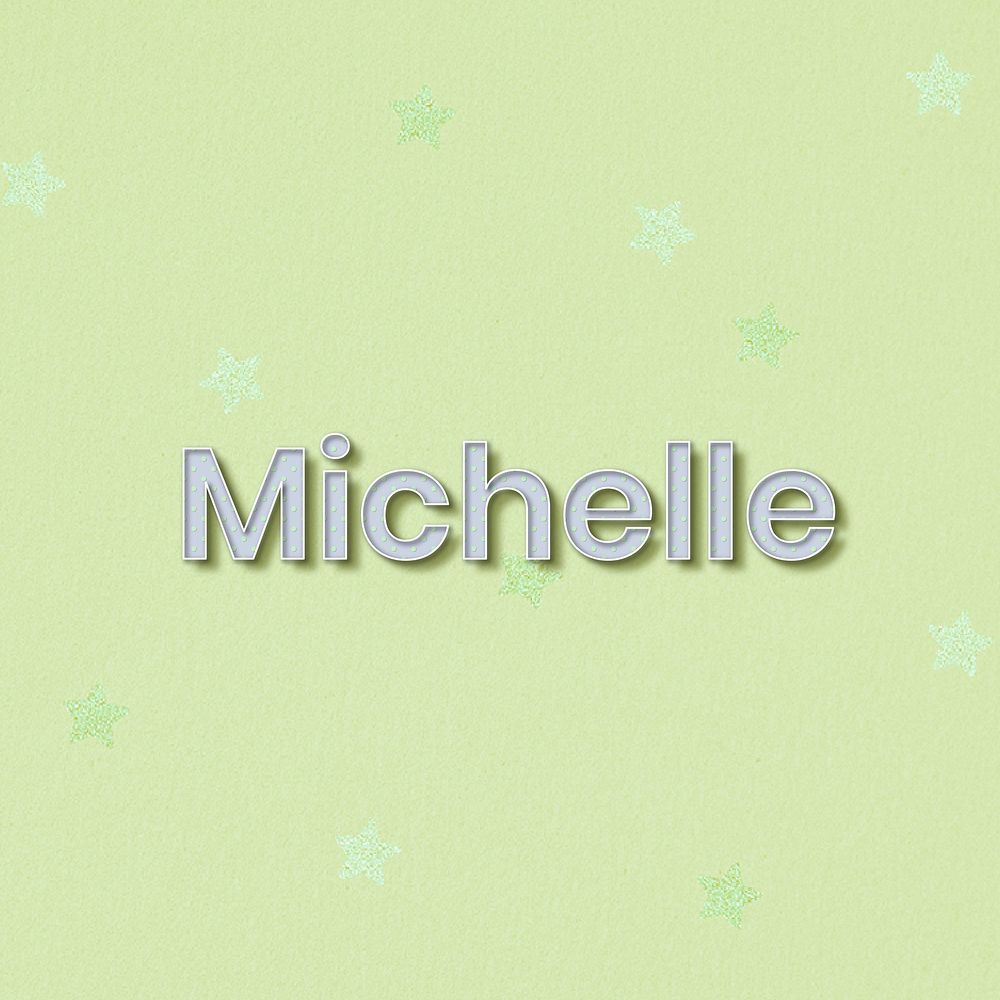 Polka dot Michelle name typography