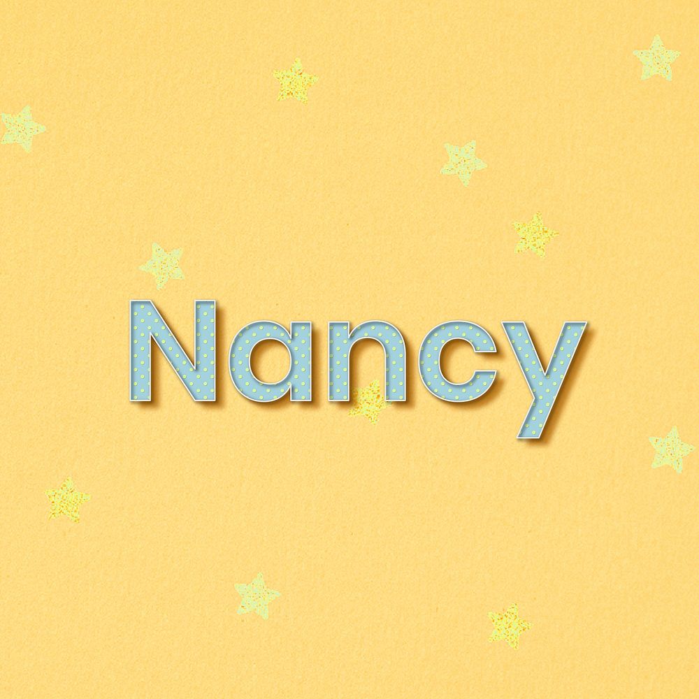 Female name Nancy typography word