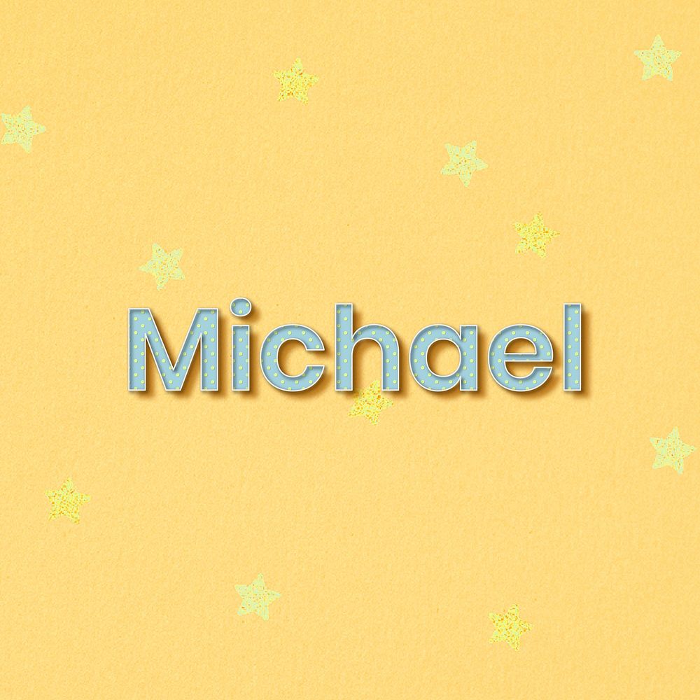 Male name Michael typography word