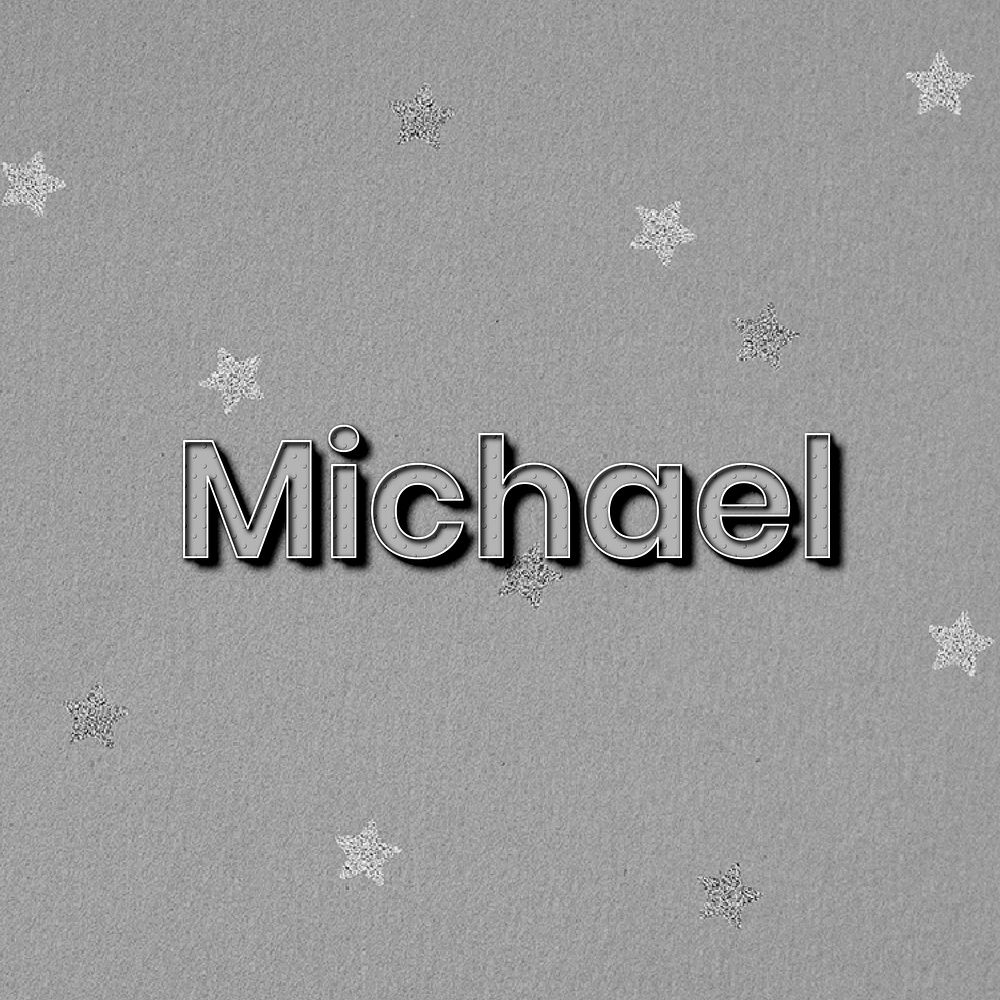 Michael name polka dot lettering font typography