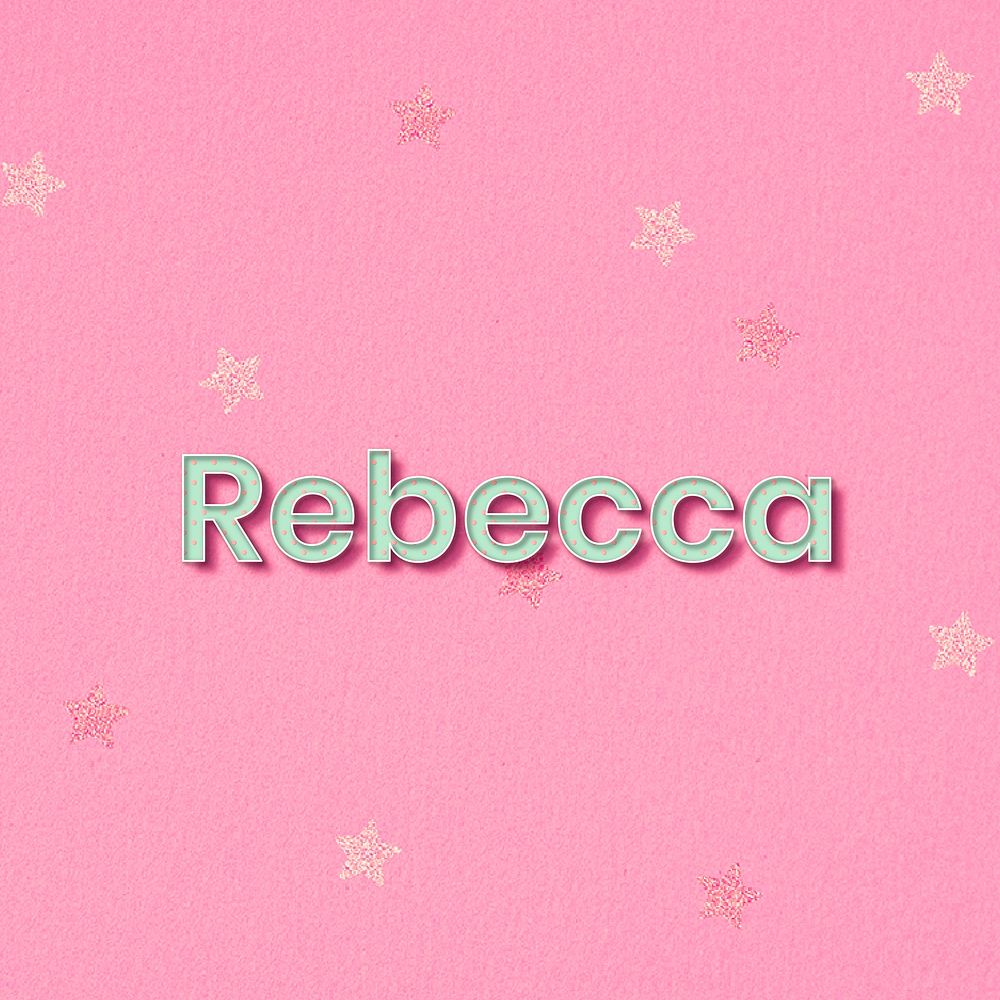 Rebecca polka dot typography word