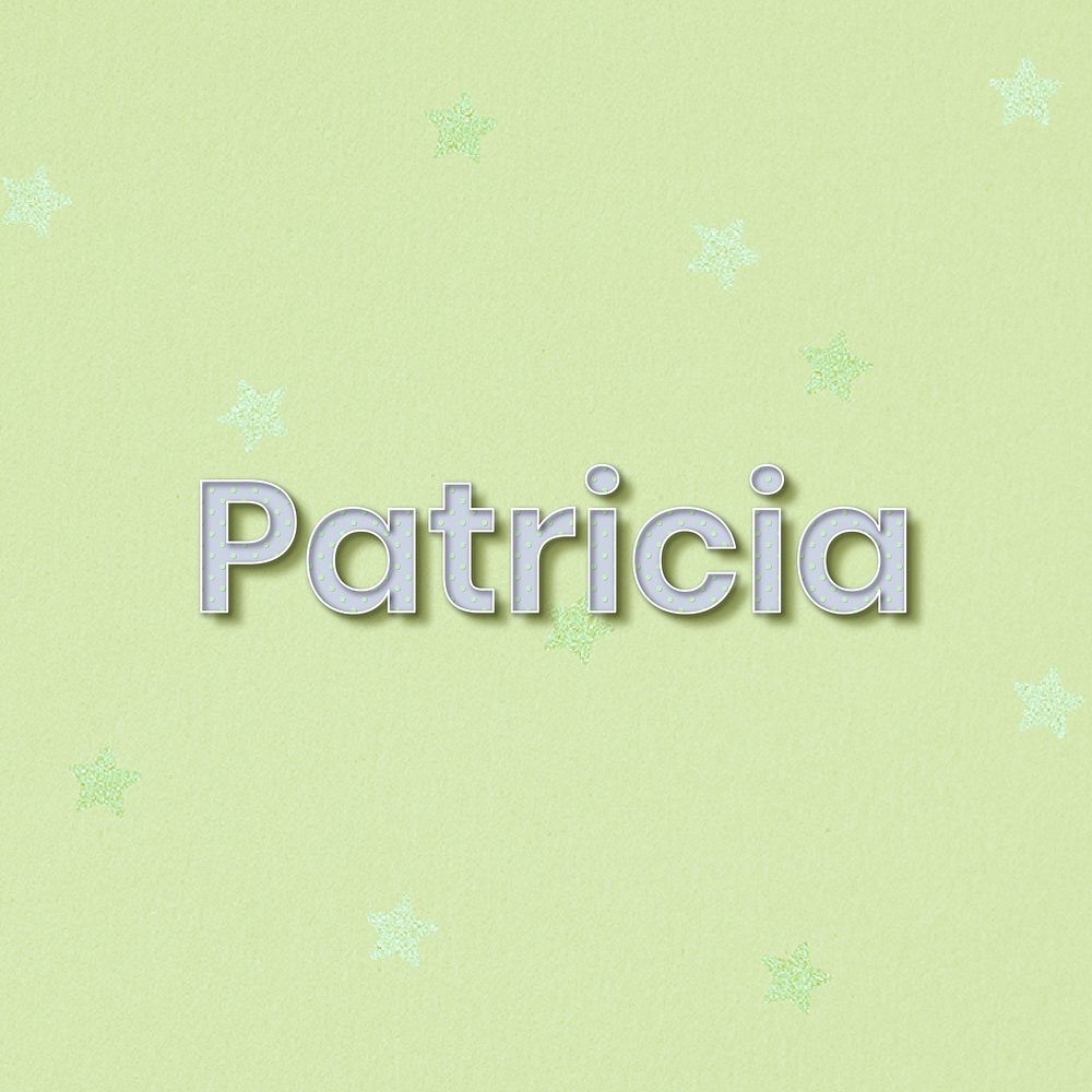 Polka dot Patricia name typography
