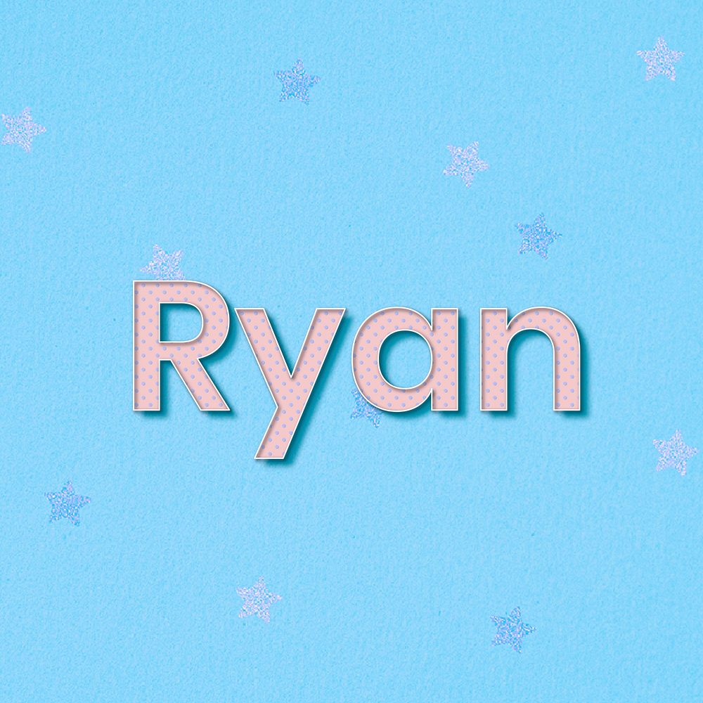 Ryan male name typography text