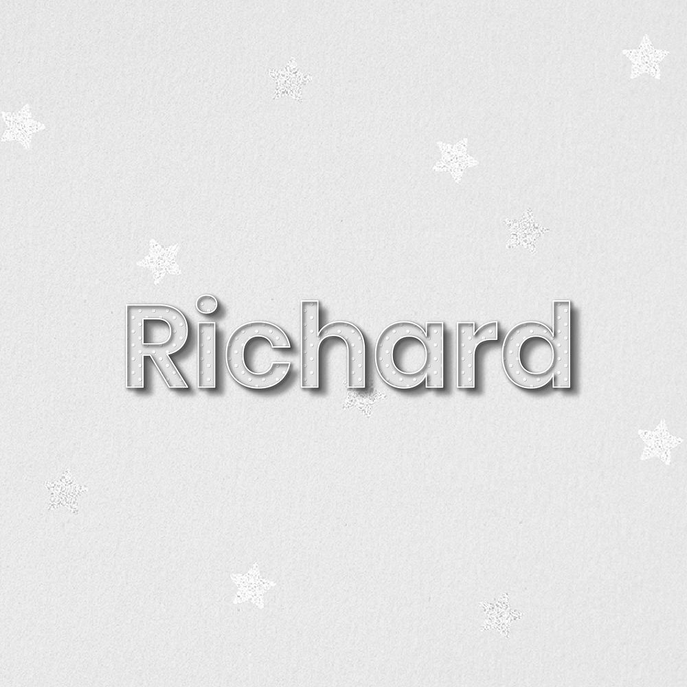 Richard male name lettering typography
