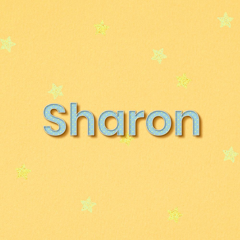 Female name Sharon typography word