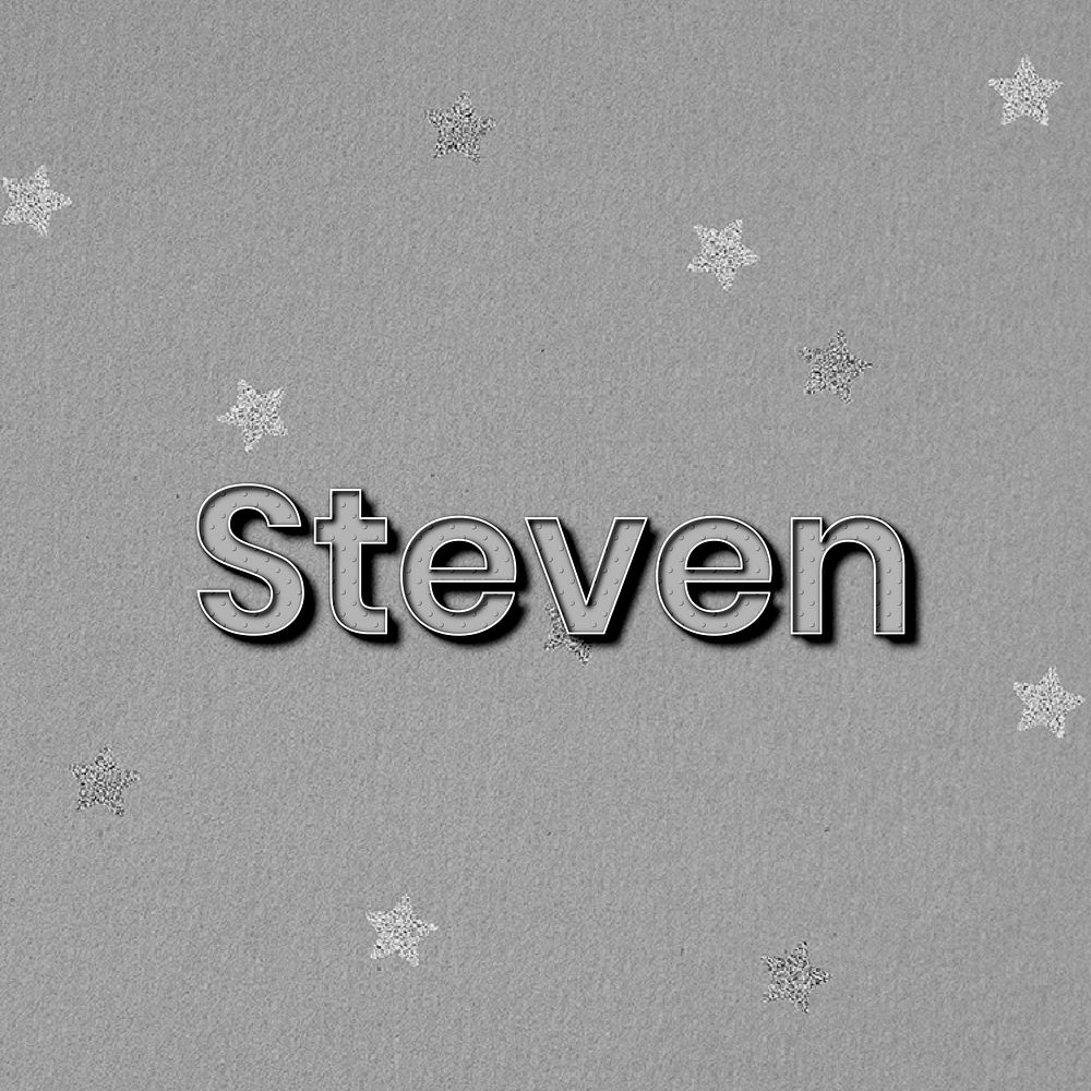 Steven name polka dot lettering font typography