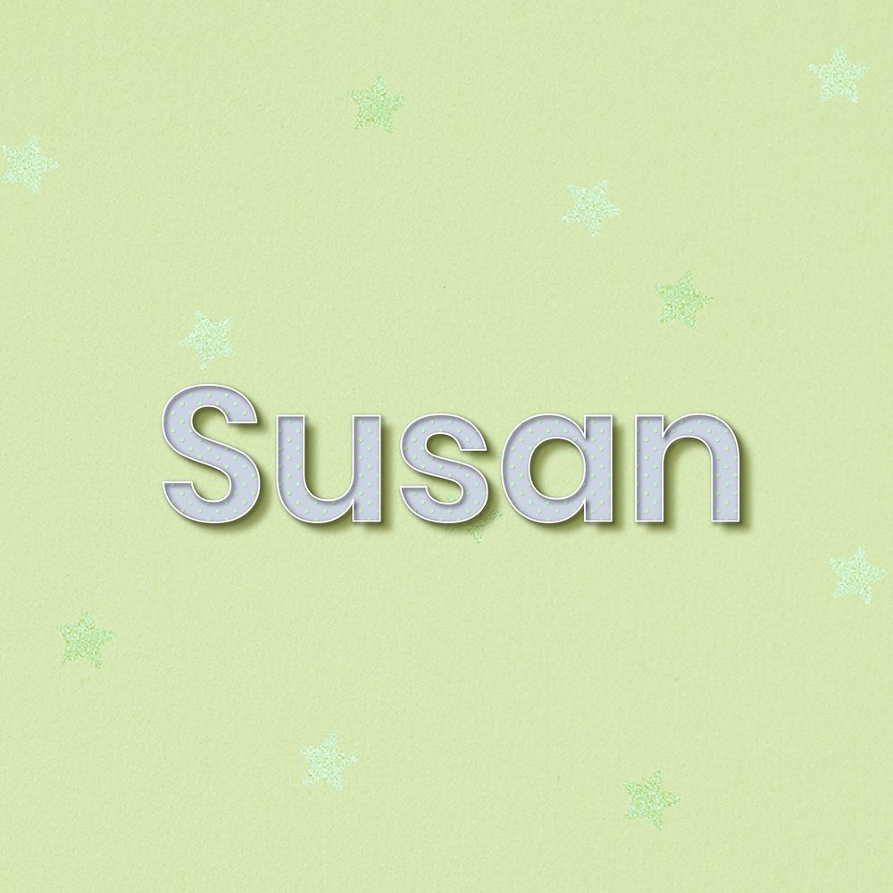 Polka dot Susan name typography