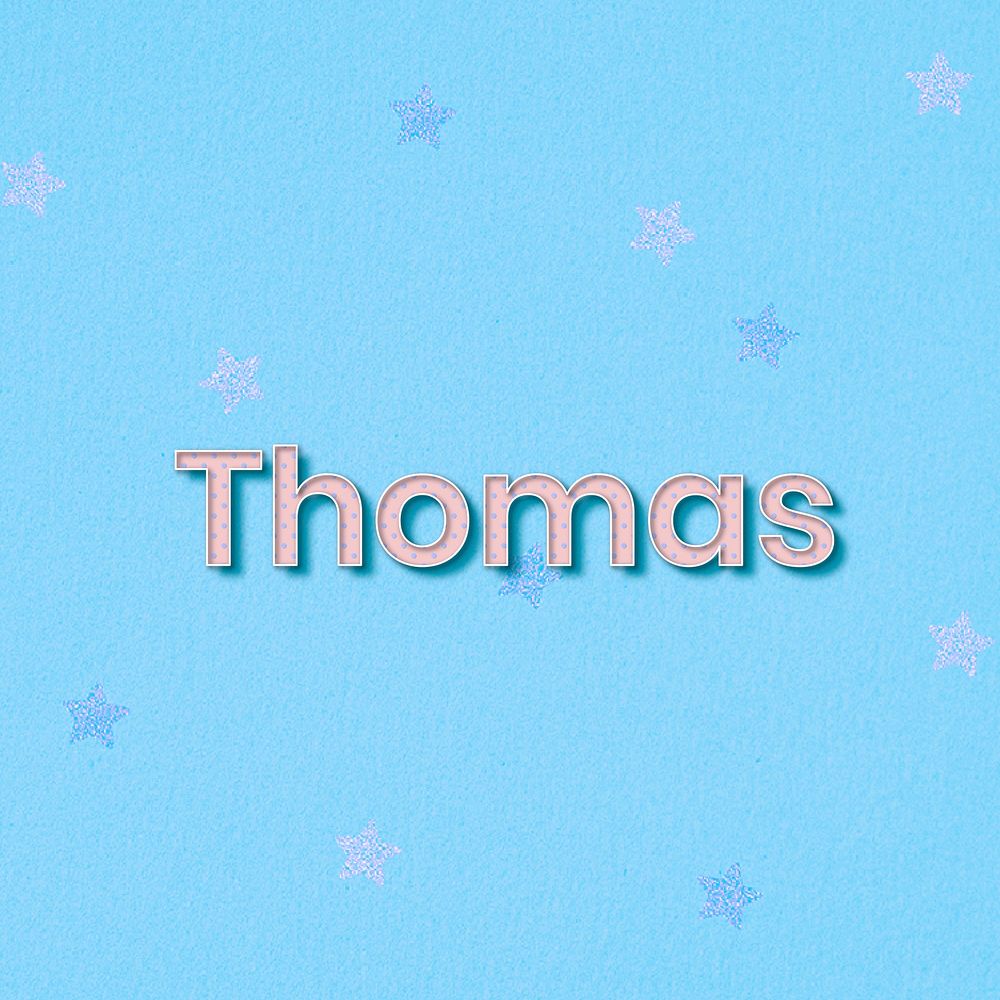 Thomas male name typography text