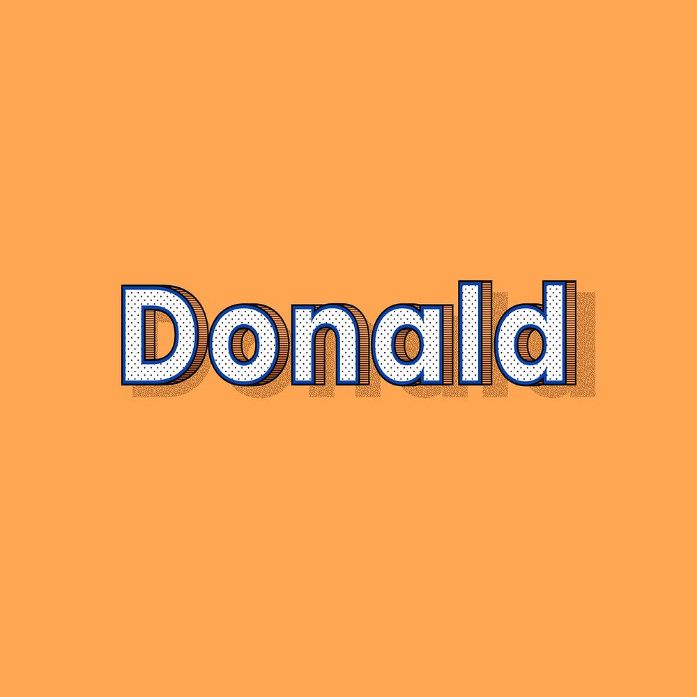 Dotted Donald male name retro