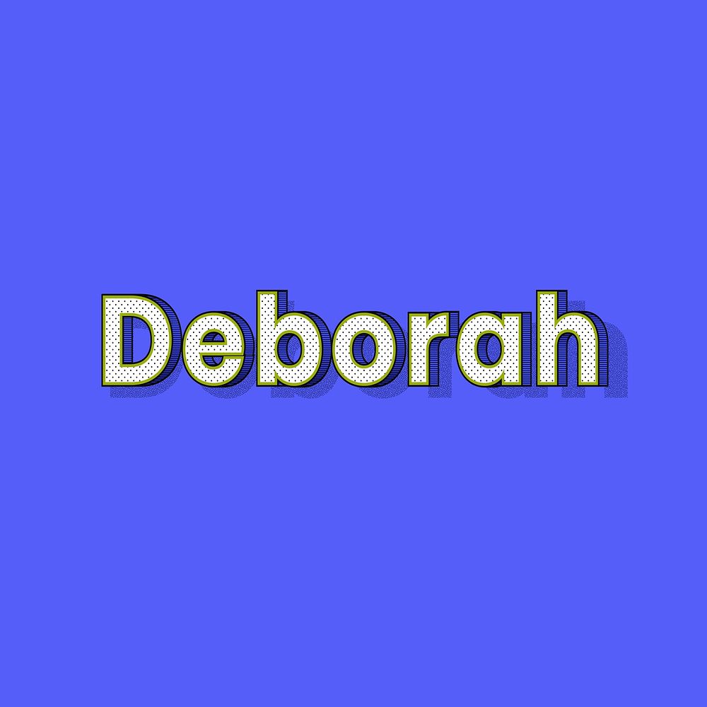 Dotted Deborah female name retro
