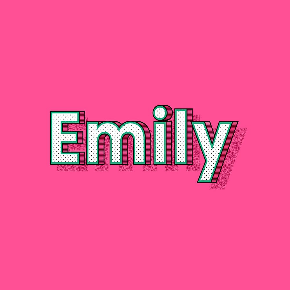 Dotted Emily female name retro