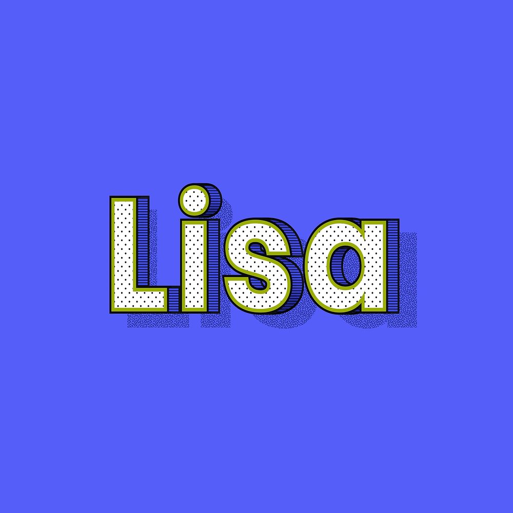 Lisa name retro dotted style design