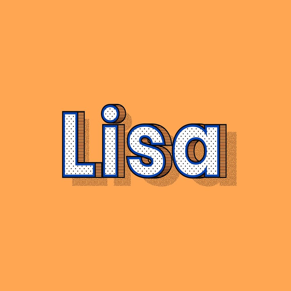 Dotted Lisa female name retro