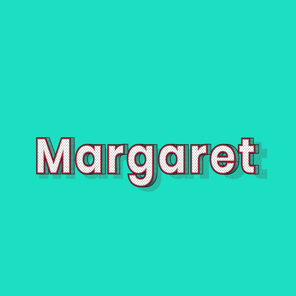Dotted Margaret female name retro