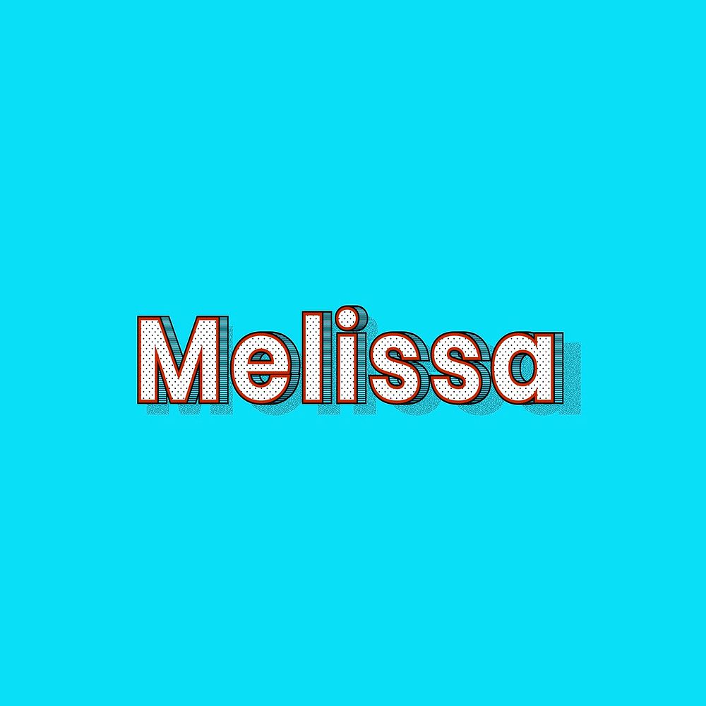 Dotted Melissa female name retro