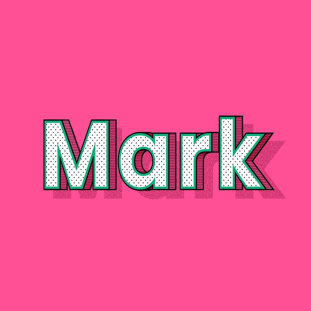 Mark male name retro polka | Premium Photo - rawpixel