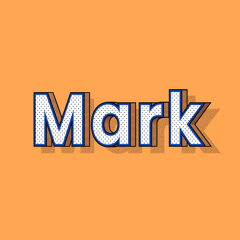 Dotted Mark male name retro