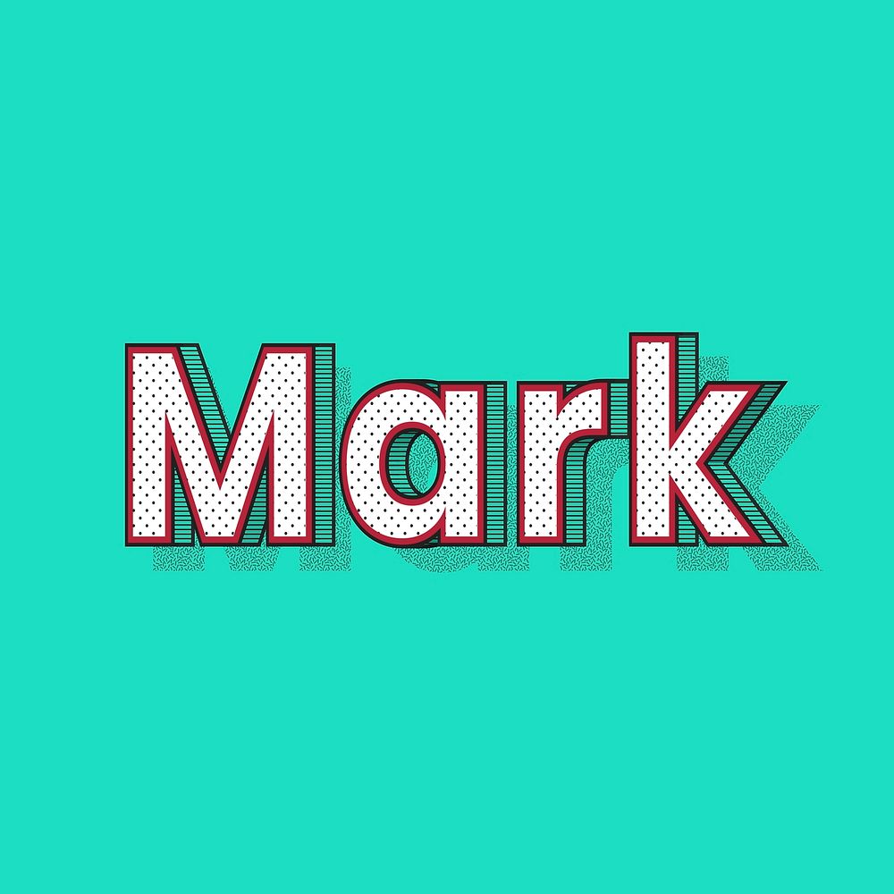 Mark name retro dotted style design