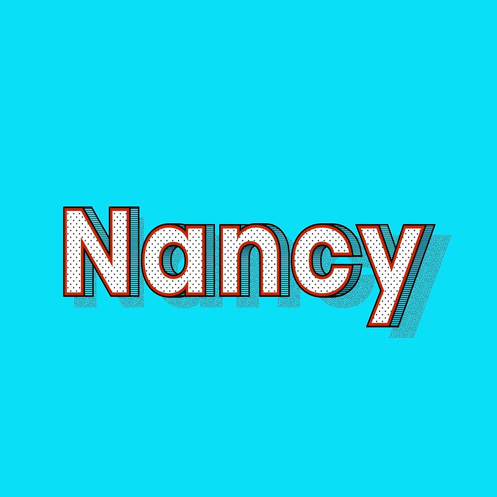 Nancy name retro dotted style design