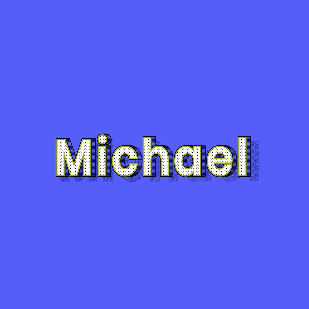 Dotted Michael male name retro