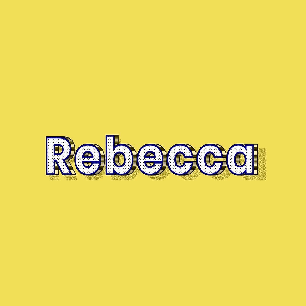 Rebecca name retro dotted style design