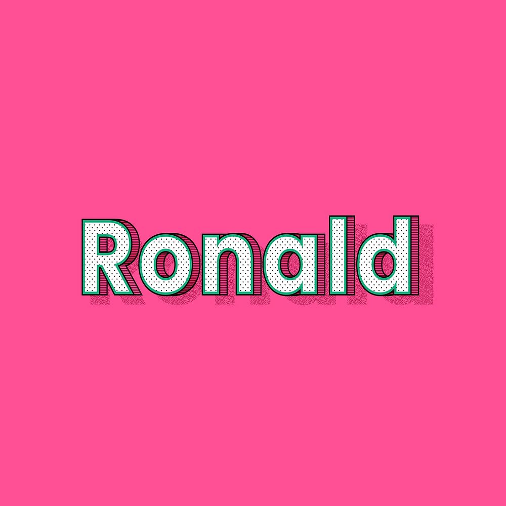 Dotted Ronald male name retro