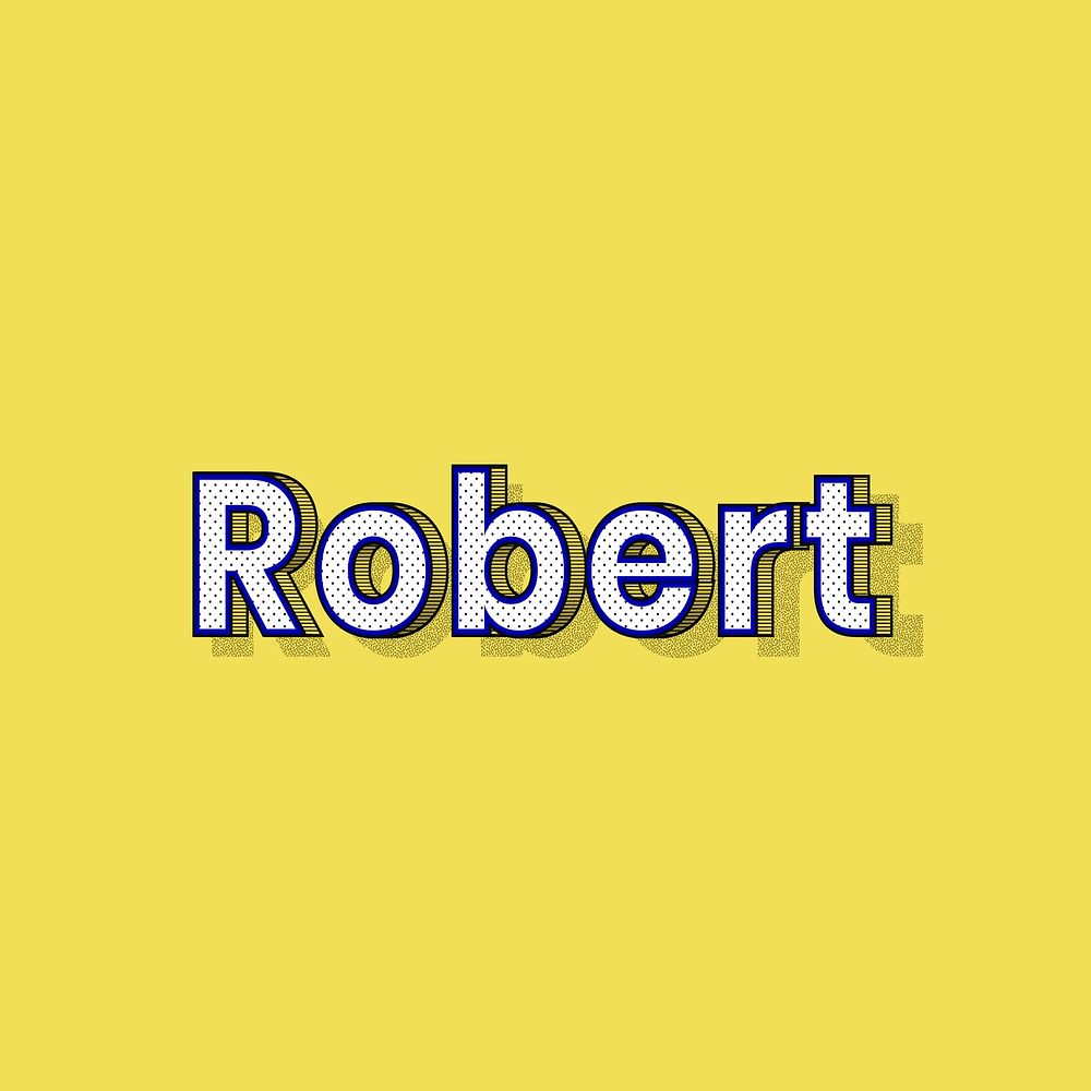 Dotted Robert male name retro