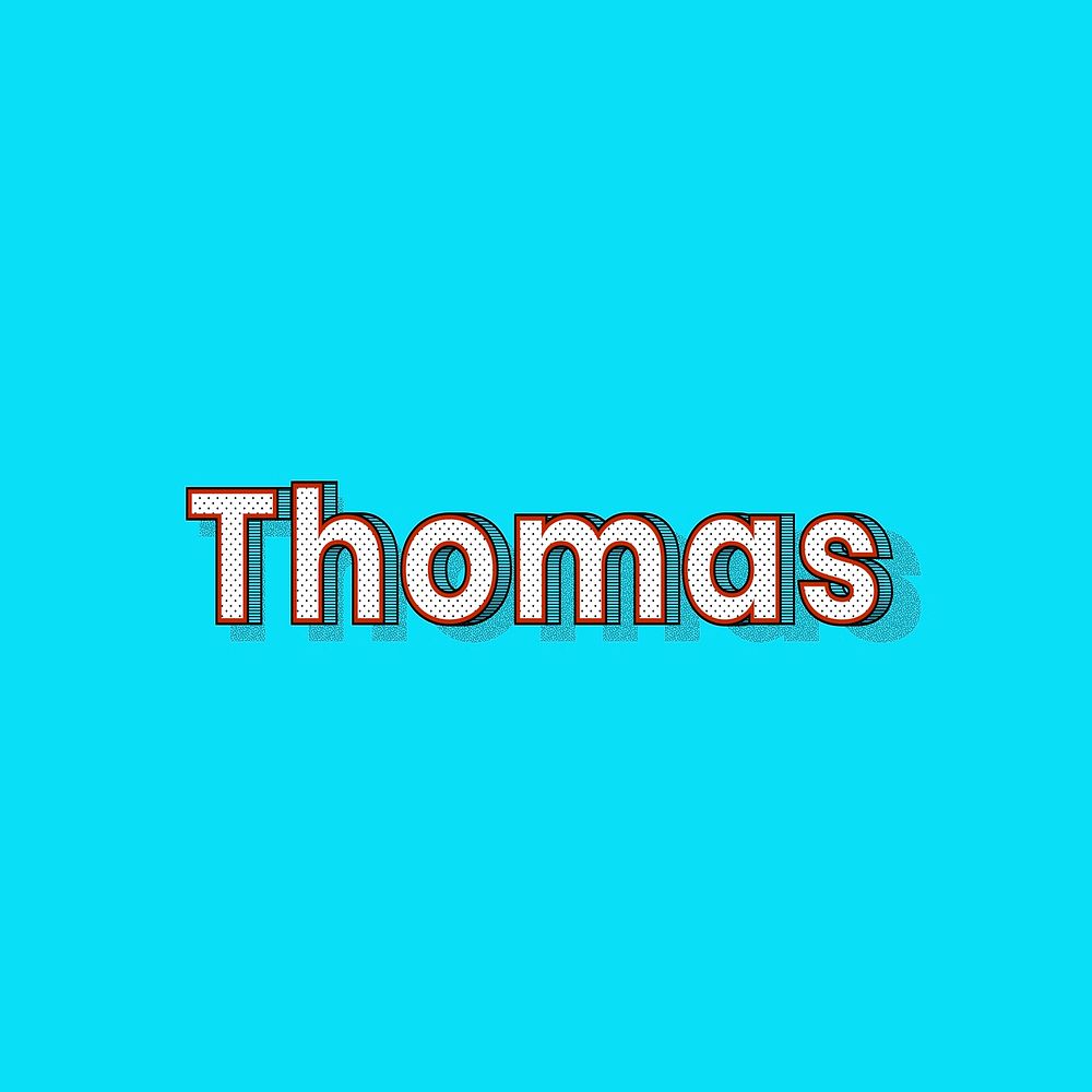 Dotted Thomas male name retro