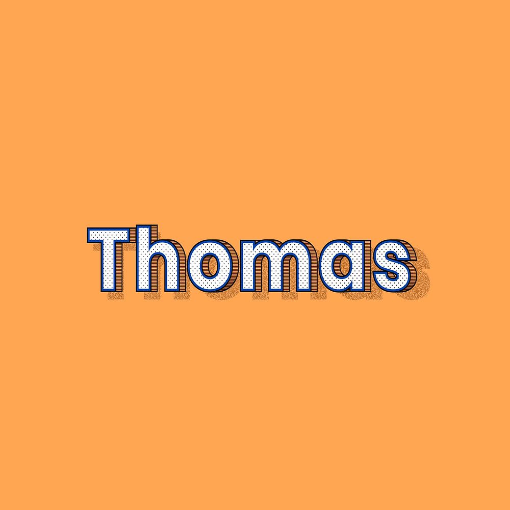 Thomas name retro dotted style design