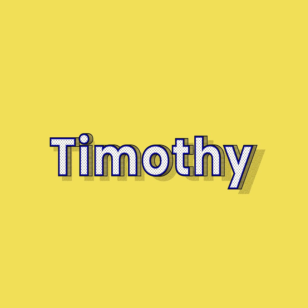 Timothy name retro dotted style design