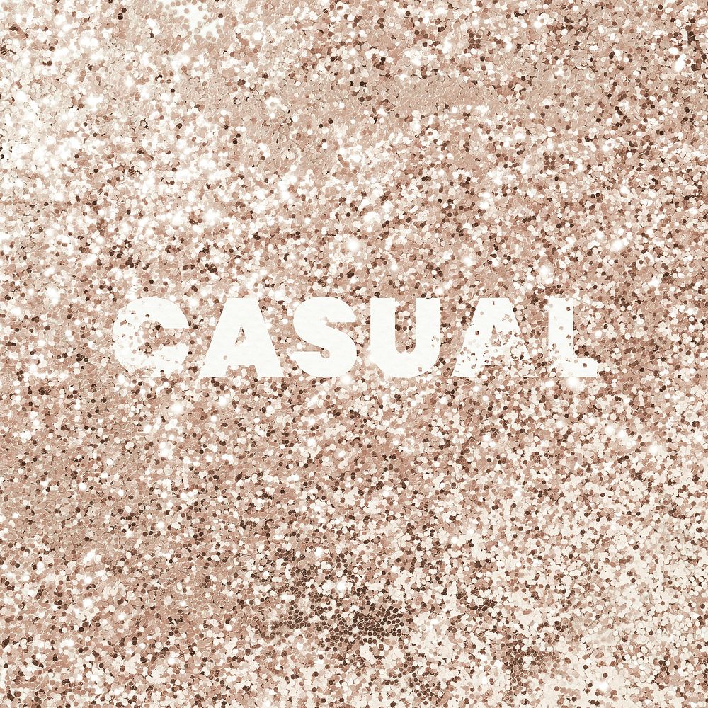 Casual glittery gold texture word typography