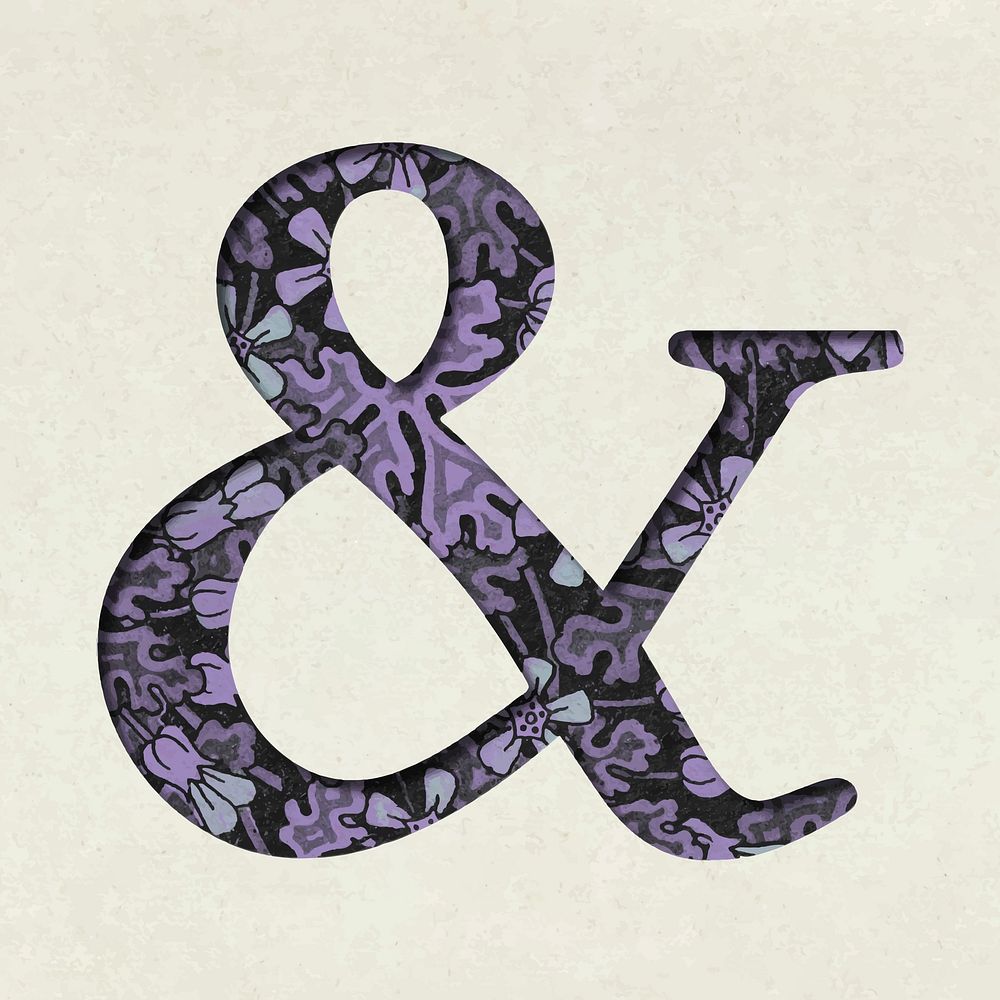Ampersand vector punctuation in retro font