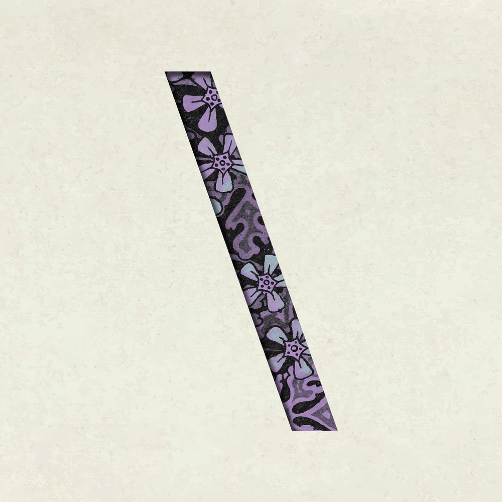 Vintage purple Backslash vector symbol typography