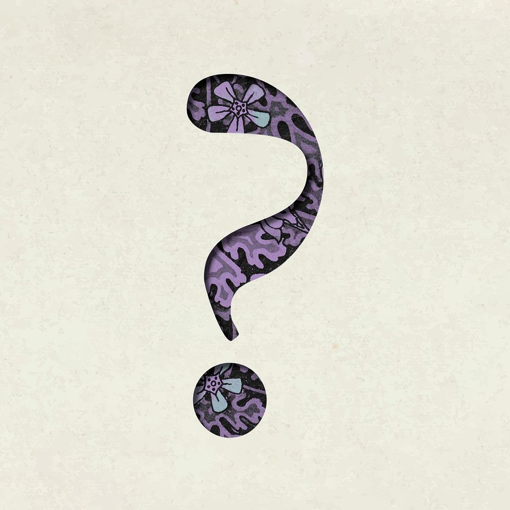 Question mark punctuation vector in retro font