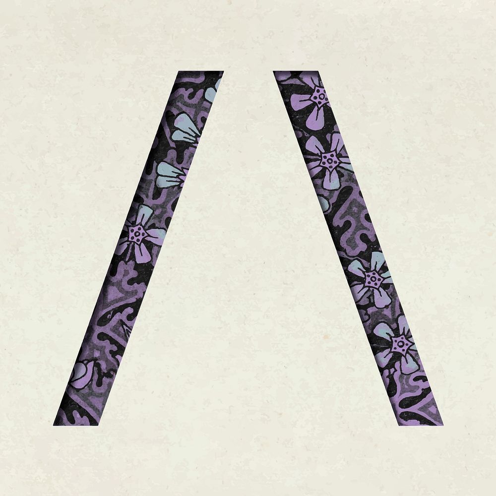 Vintage purple Slash and Backslash vector symbol typography
