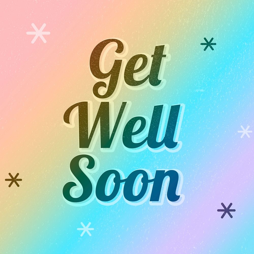 Get well soon word lgbt pattern word illustration