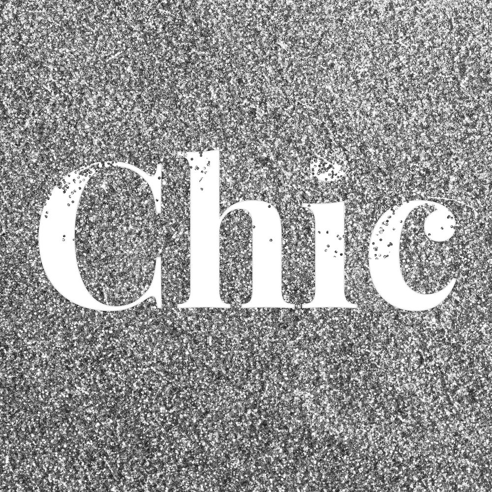 Chic lettering typography glitter font