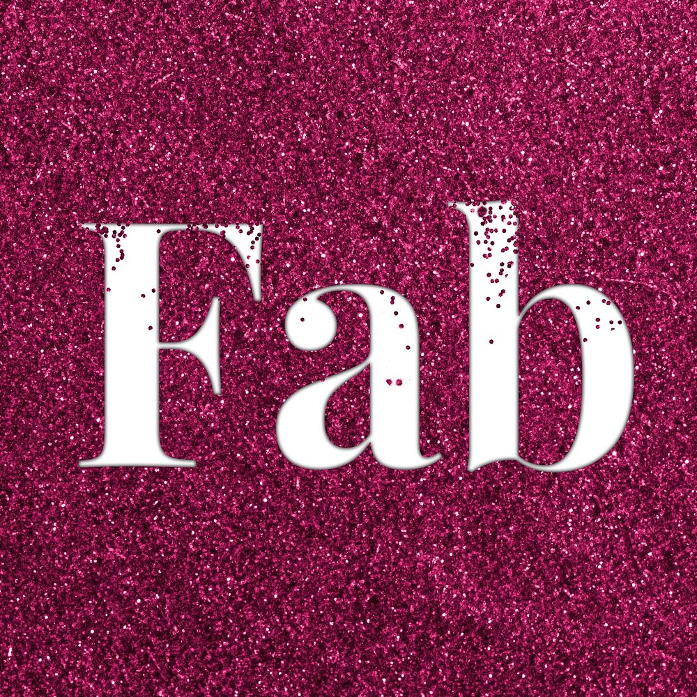 Fab text typography glitter font