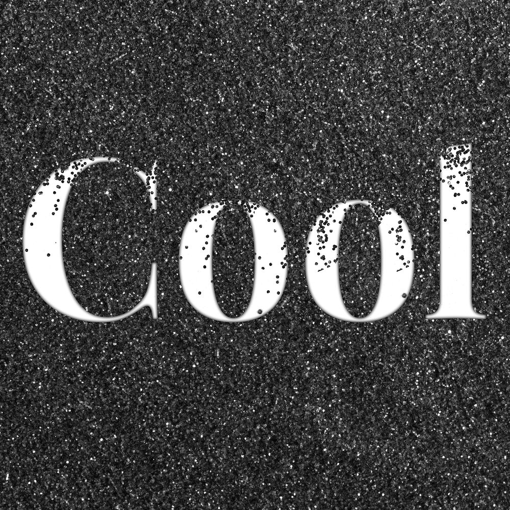 Cool lettering typography glitter font