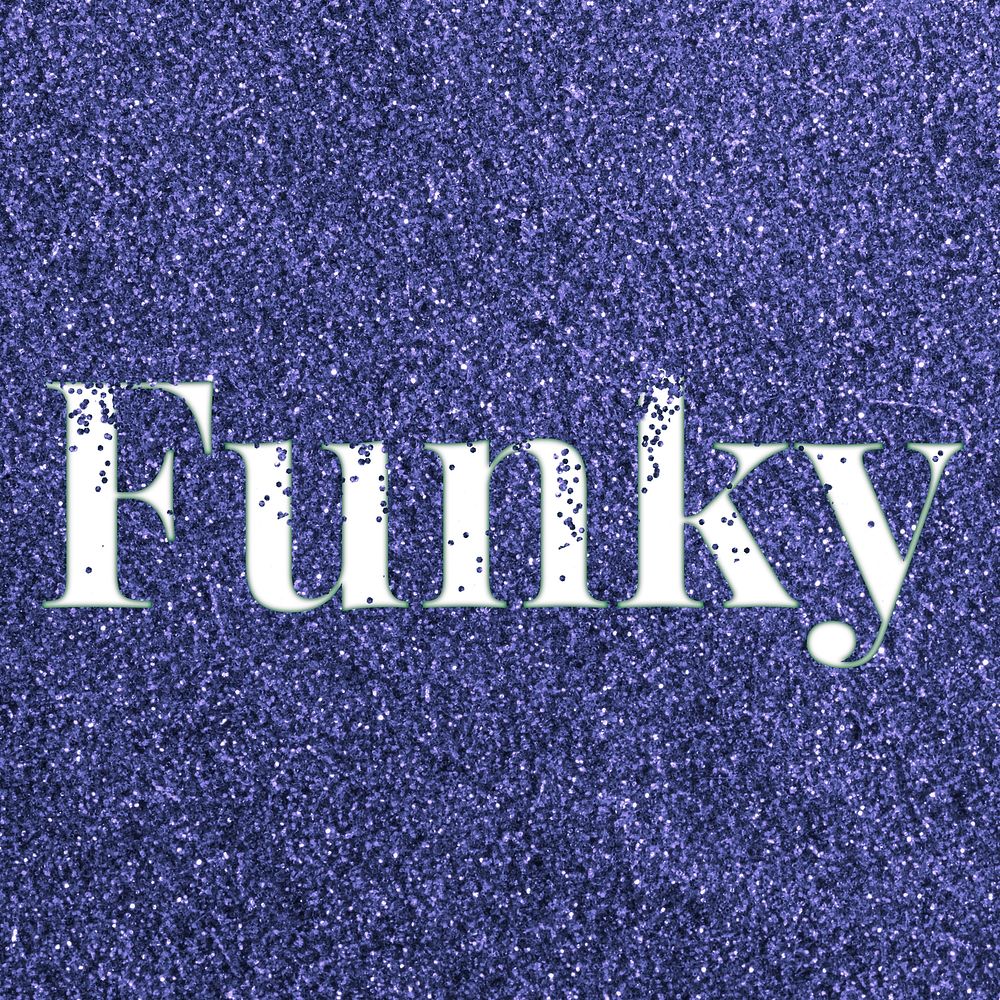 Sparkle funky glitter word art typography