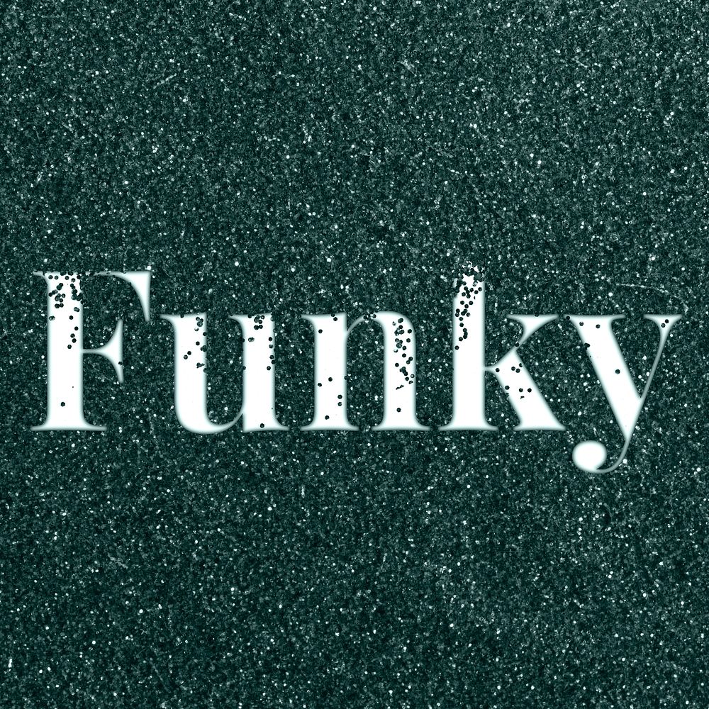Funky text typography glitter font