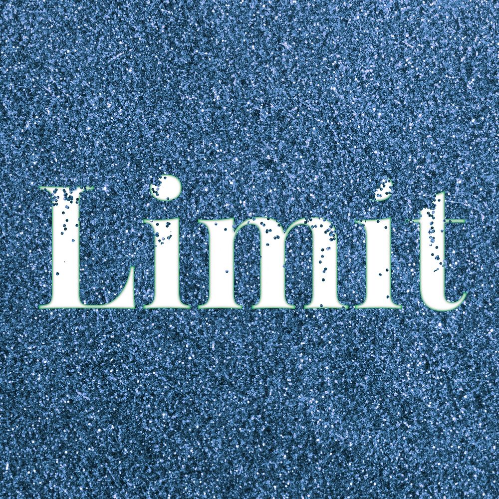 Limit word typography glitter font