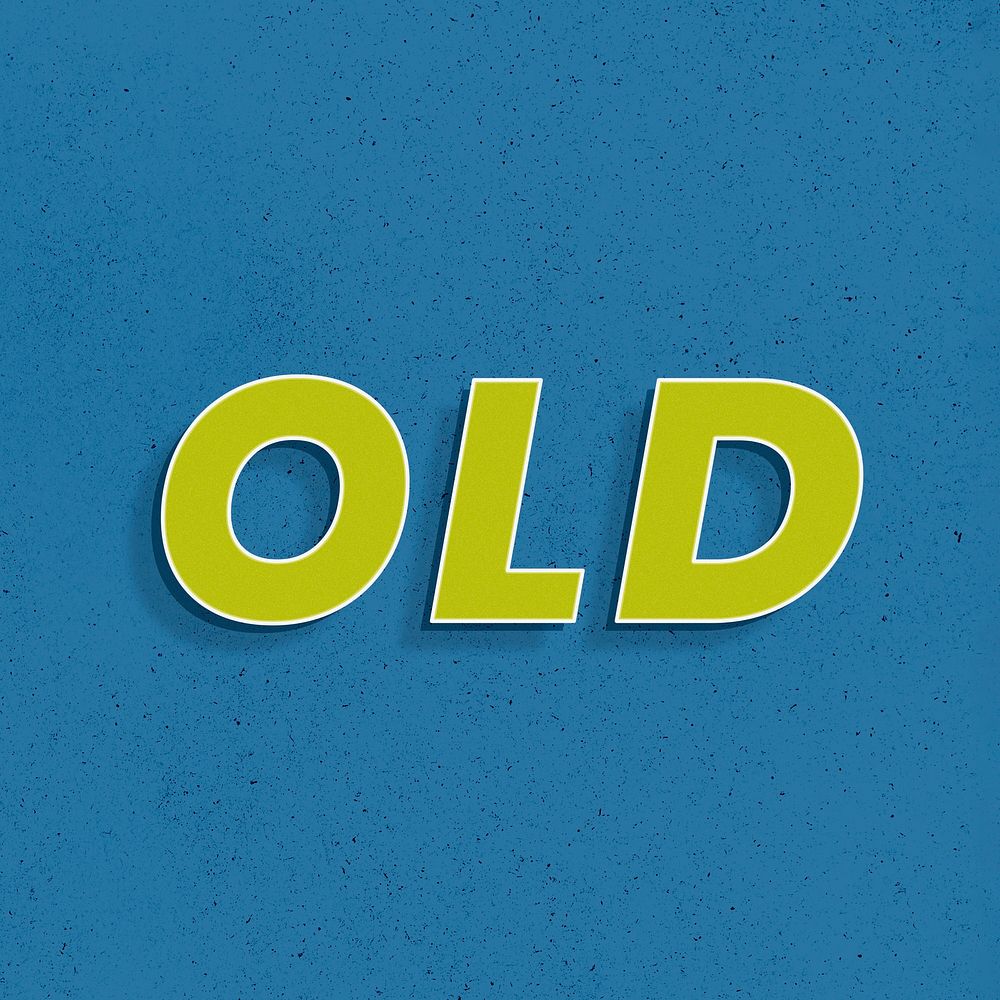 Old retro style shadow typography 3d effect