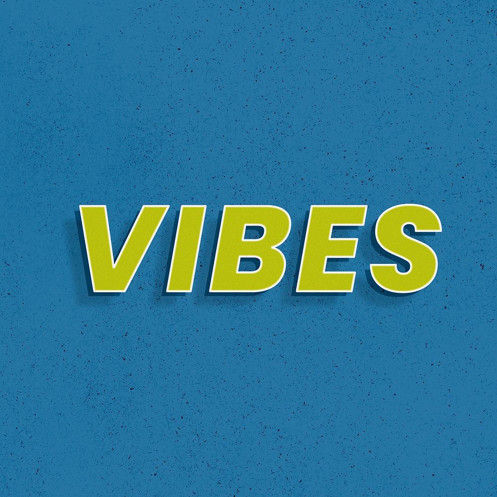 Vibes 3d retro font typography lettering