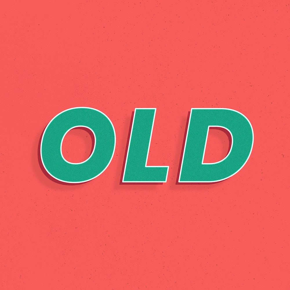 Retro old word art lettering typography