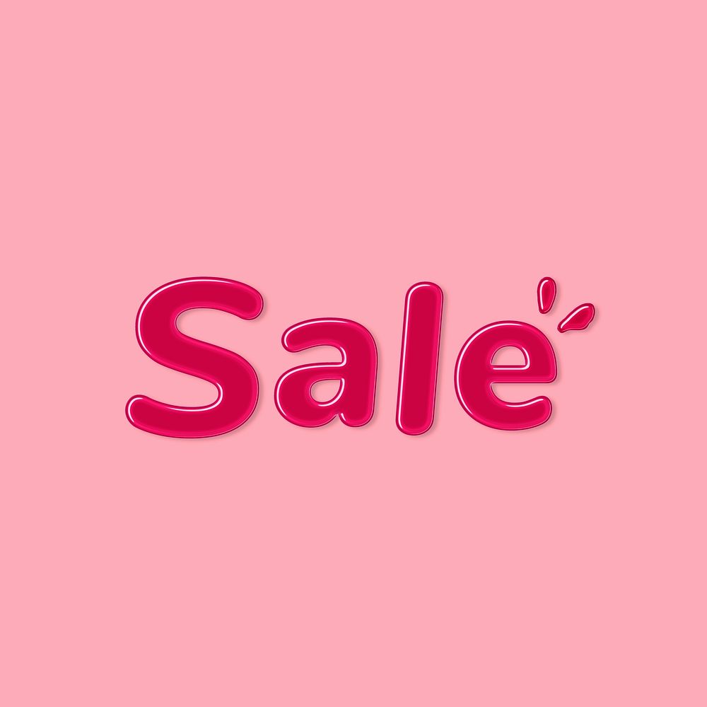 Jelly embossed sale word typography