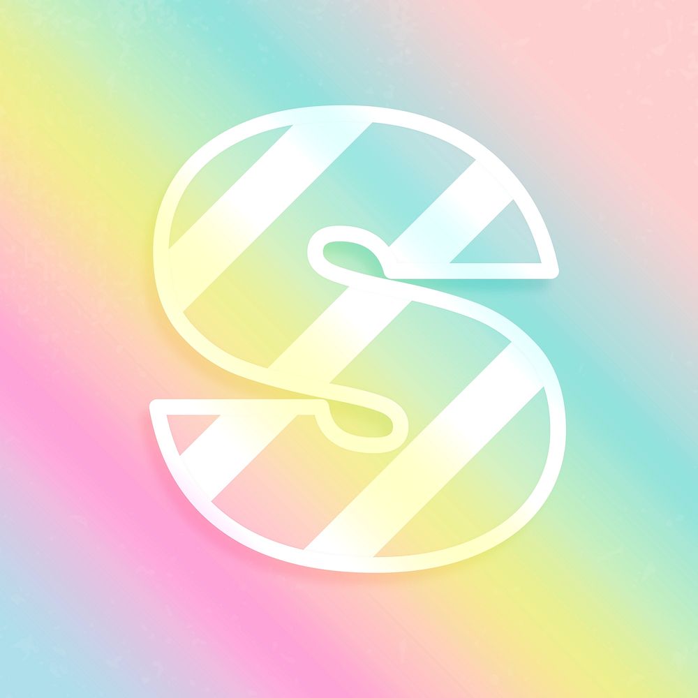 Psd letter s rainbow gradient
