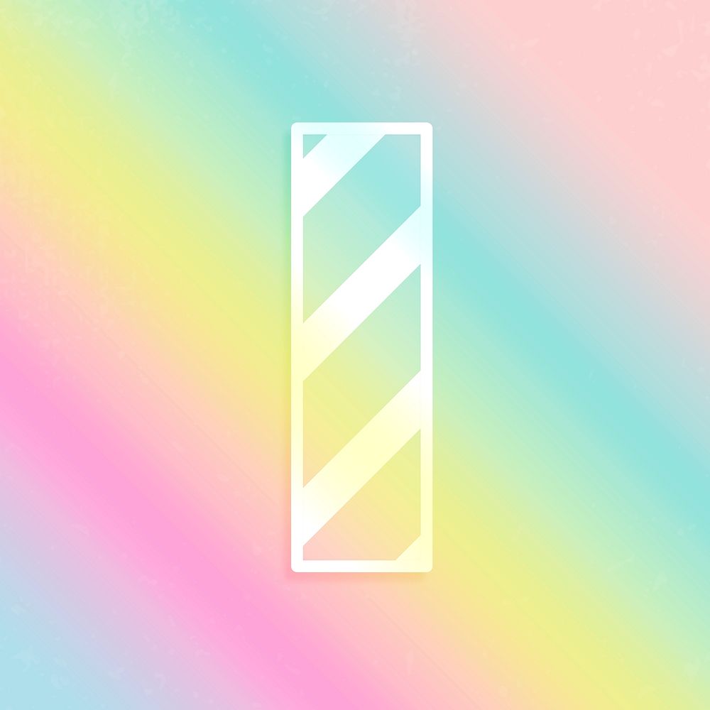 Psd letter l rainbow gradient